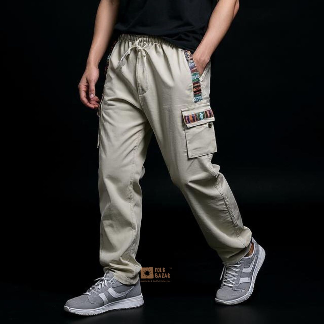 Unisex Grey Cargo Pant